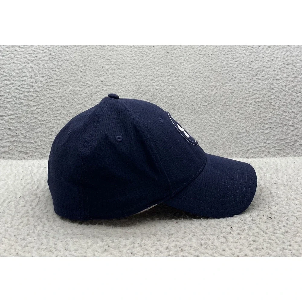Under Armour Golf Fitted Hat Mens Size L/XL Navy Blue Vented Sports Athletic Dad